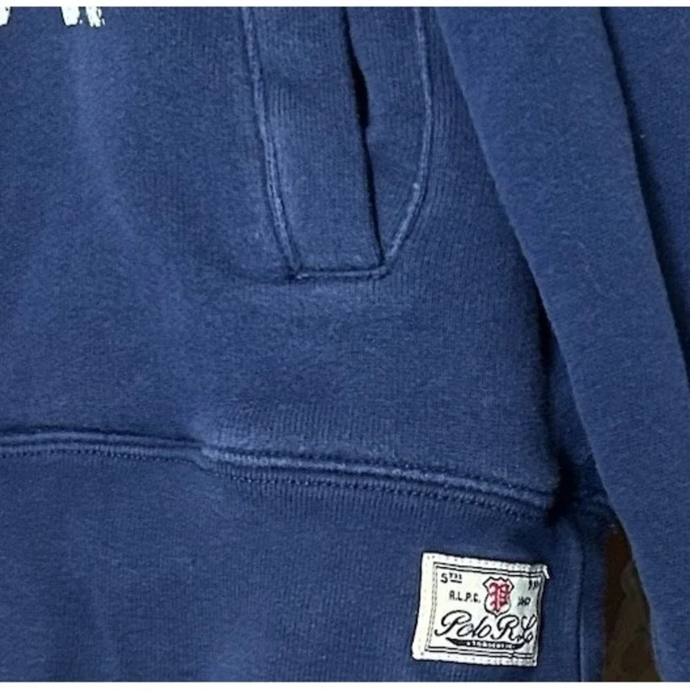Boys Polo Ralph Lauren Hoodie USA Patriotic Navy Blue Size Small 8‎ Distressed